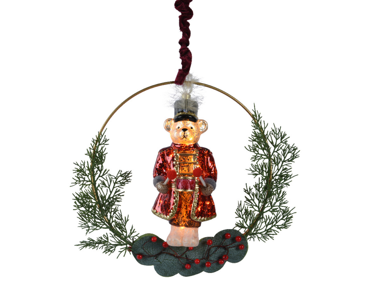Glob luminos Nutcracker bear, Lumineo, 11.5x26x26 cm, sticla, multicolor - imagine 4